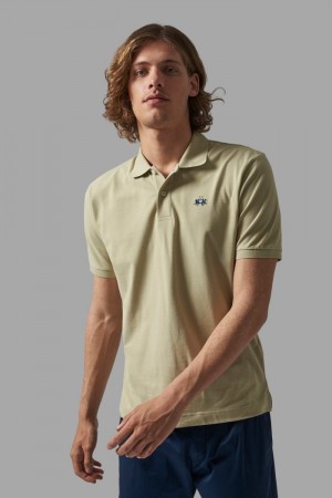 Beige La Martina Regular-fit Classic Piqué Men Polo Shirt USA | IGZ-5593