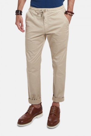 Beige La Martina Regular-fit Stretch Cotton Men Chino Pants USA | XZW-5038