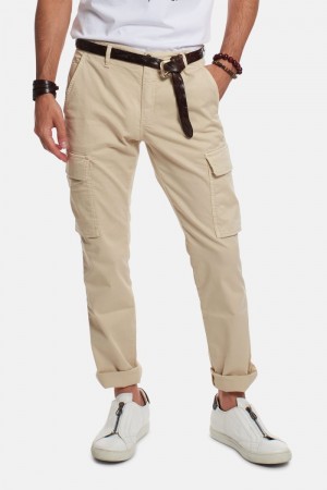 Beige La Martina Regular-fit Stretch Cotton Men Chino Pants USA | WBX-7211