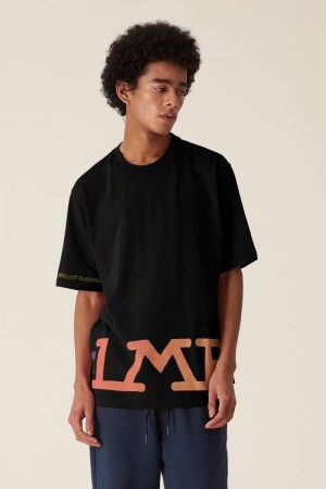 Black La Martina LMRTN Basic T Shirts USA | NVL-9346