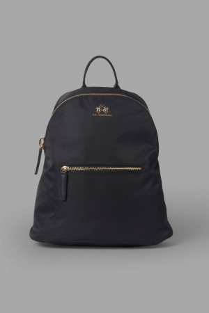 Black La Martina Nylon Women Backpacks USA | ECL-5188