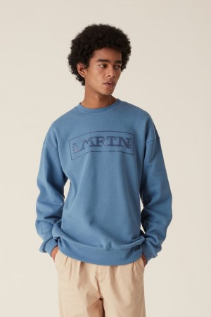 Blue La Martina LMRTN Crew-neck Sweatshirt USA | BYX-6676