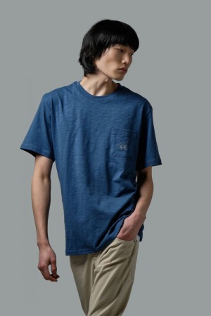 Blue La Martina Oversized 100% Cotton Men T Shirts USA | HAS-6173