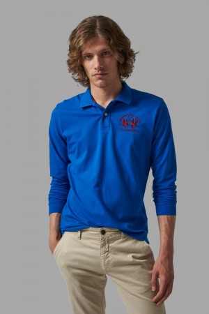 Blue La Martina Regular-fit Men Polo Shirt USA | CKU-4359