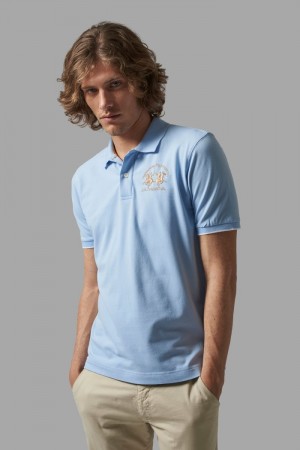 Blue La Martina Regular-fit Men Polo Shirt USA | DKB-7640