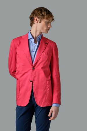 Coral La Martina Regular-fit Stretch Cotton Men Blazers USA | LLF-3371