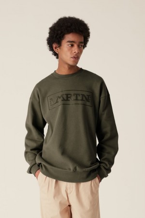 Deep Green La Martina LMRTN Crew-neck Sweatshirt USA | PYF-2843