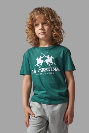 Green La Martina Classic Cotton Kids T Shirts USA | TPW-3835