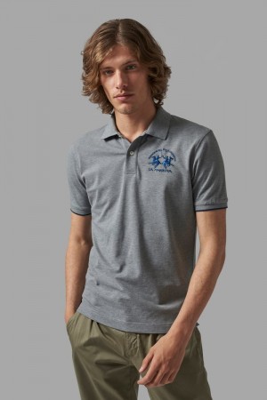 Grey La Martina Regular-fit Men Polo Shirt USA | KZS-2926