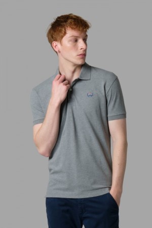 Grey La Martina Slim-fit Men Polo Shirt USA | XBY-5086