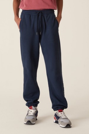 Navy La Martina Cotton Joggers USA | XZE-6718