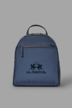 Navy La Martina Nylon Women Backpacks USA | NJG-9560