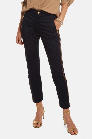 Navy La Martina Regular-fit Stretch Women Trousers USA | VBK-6266