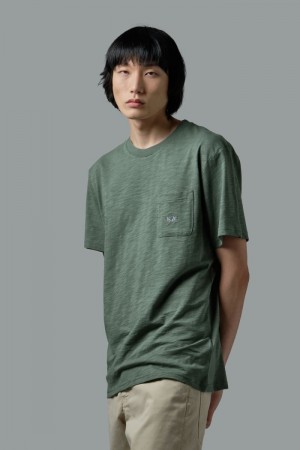 Olive La Martina Oversized 100% Cotton Men T Shirts USA | TGX-3357