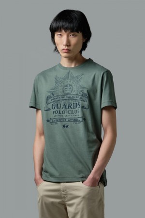 Olive La Martina Regular-fit Cotton Men T Shirts USA | OLH-9076