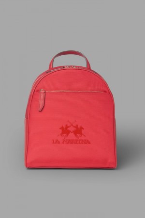 Red La Martina Nylon Women Backpacks USA | IZS-3367