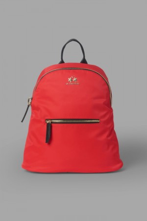 Red La Martina Nylon Women Backpacks USA | NJV-4036