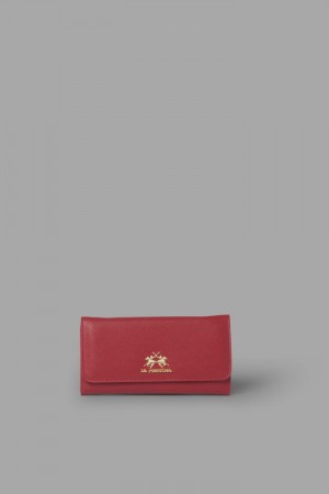 Red La Martina Plain-coloured Faux Leather Women Purses USA | BMQ-7072