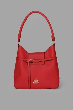 Red La Martina Plain-coloured Trapeze Women Bags USA | OSX-0179