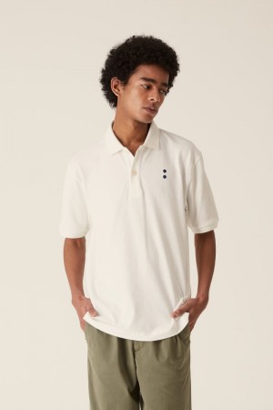 White La Martina LMRTN Cotton Polo Shirt USA | VVJ-9629