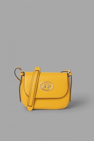 Yellow La Martina Faux Leather Flapover Women Bags USA | BMP-3323