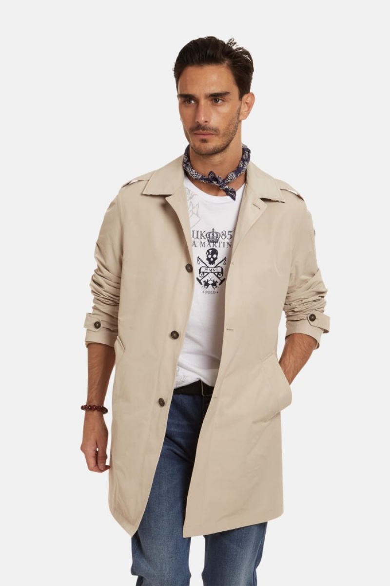 Beige La Martina Regular-fit Single-breasted Men Jackets USA | VGL-9729