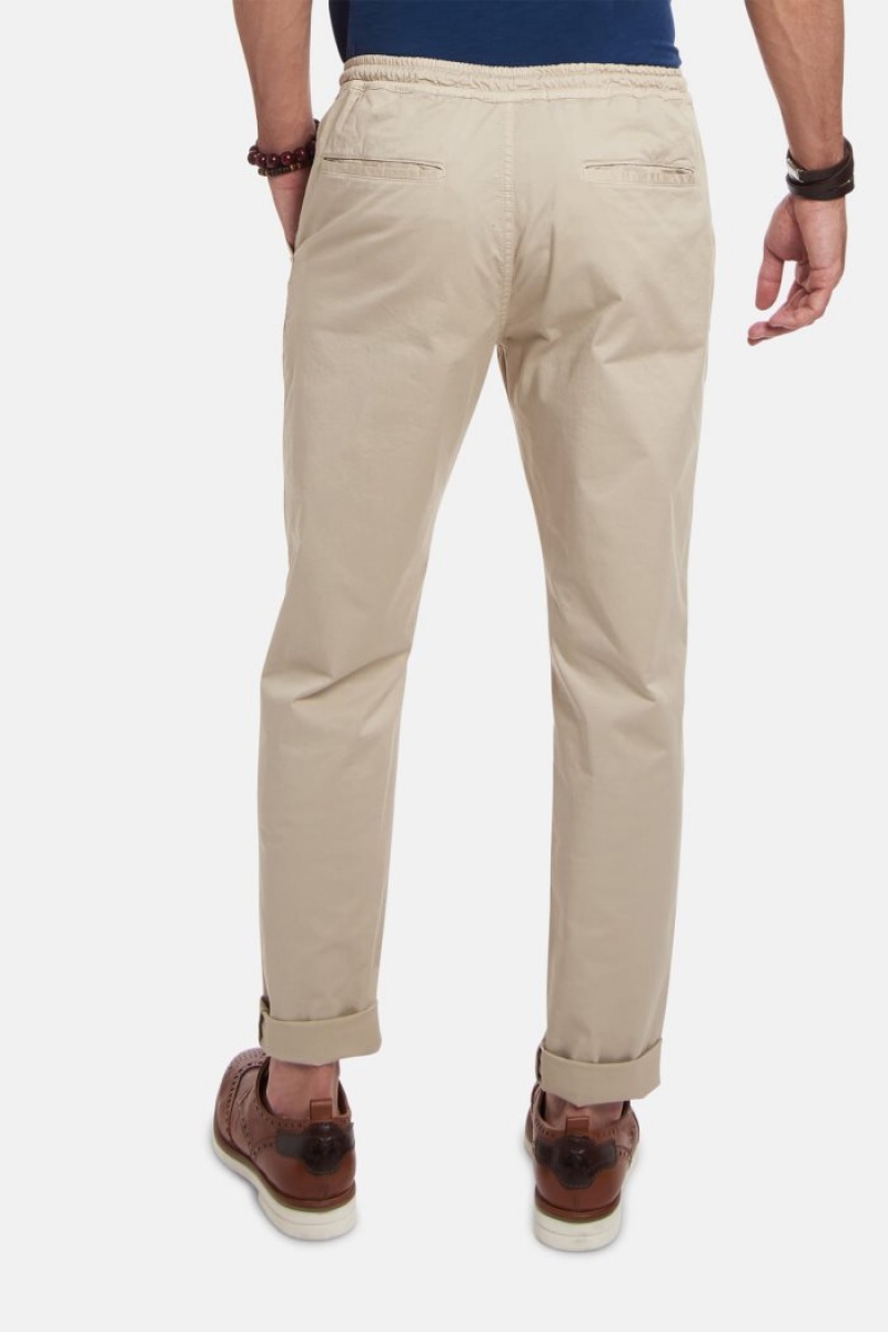 Beige La Martina Regular-fit Stretch Cotton Men Chino Pants USA | XZW-5038