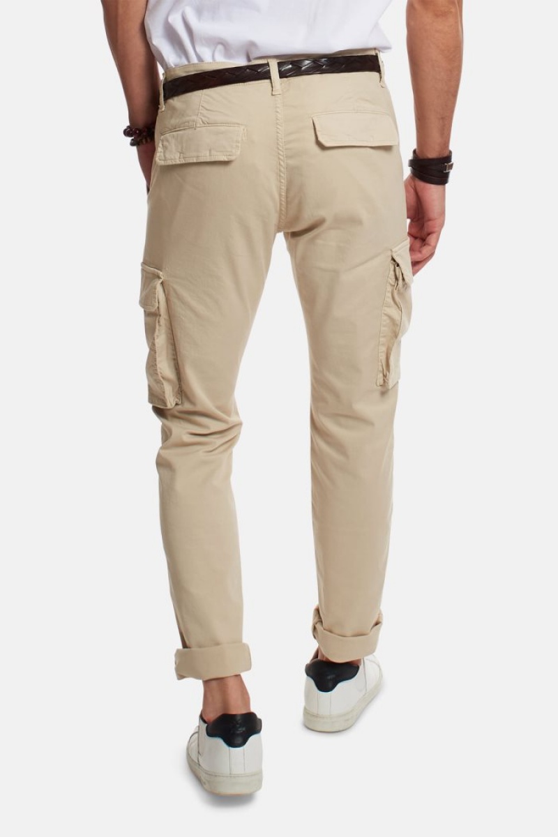 Beige La Martina Regular-fit Stretch Cotton Men Chino Pants USA | WBX-7211