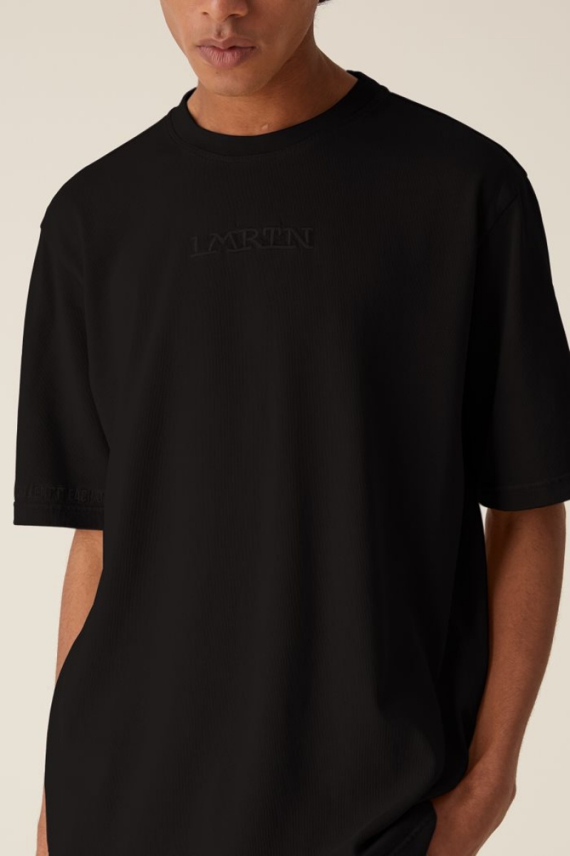 Black La Martina LMRTN Basic T Shirts USA | KDM-9564