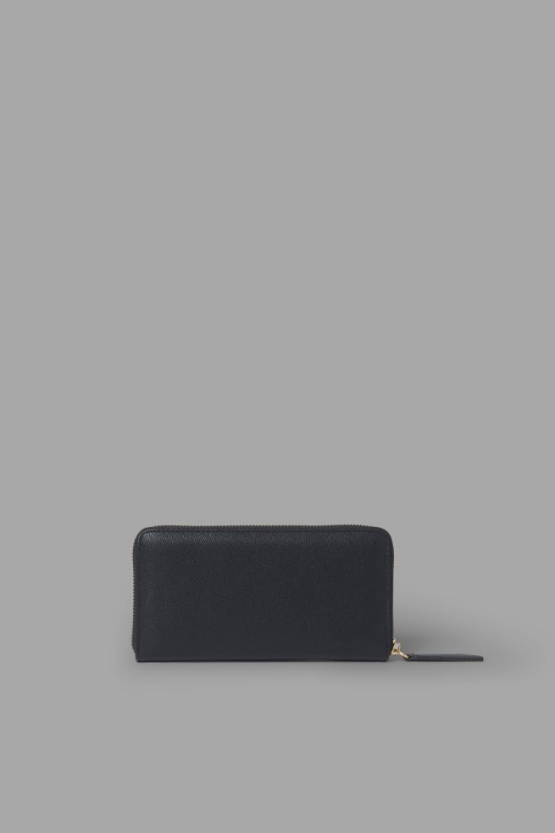 Black La Martina Plain-coloured Faux Leather Women Purses USA | NKF-7836