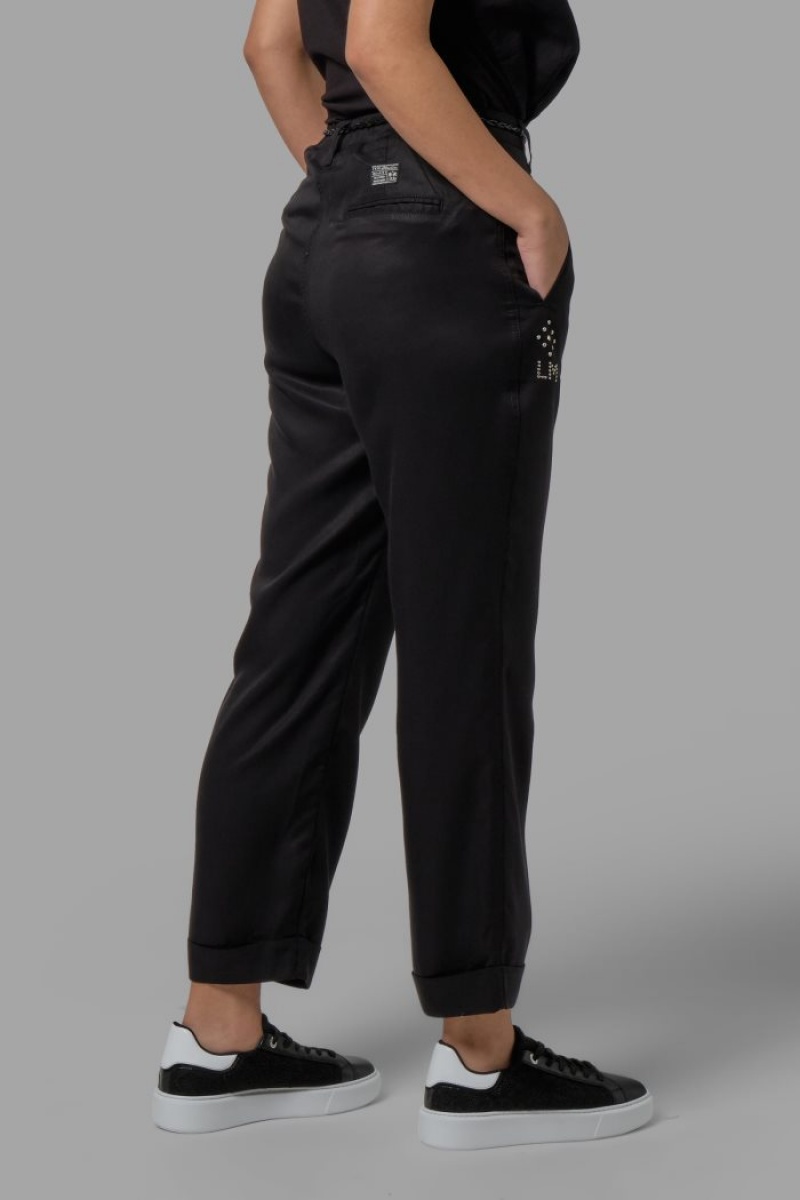 Black La Martina Regular-fit Lyocell Women Trousers USA | XMG-2720