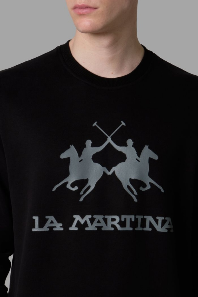 Black La Martina Regular-fit Men Sweater USA | KOH-2846