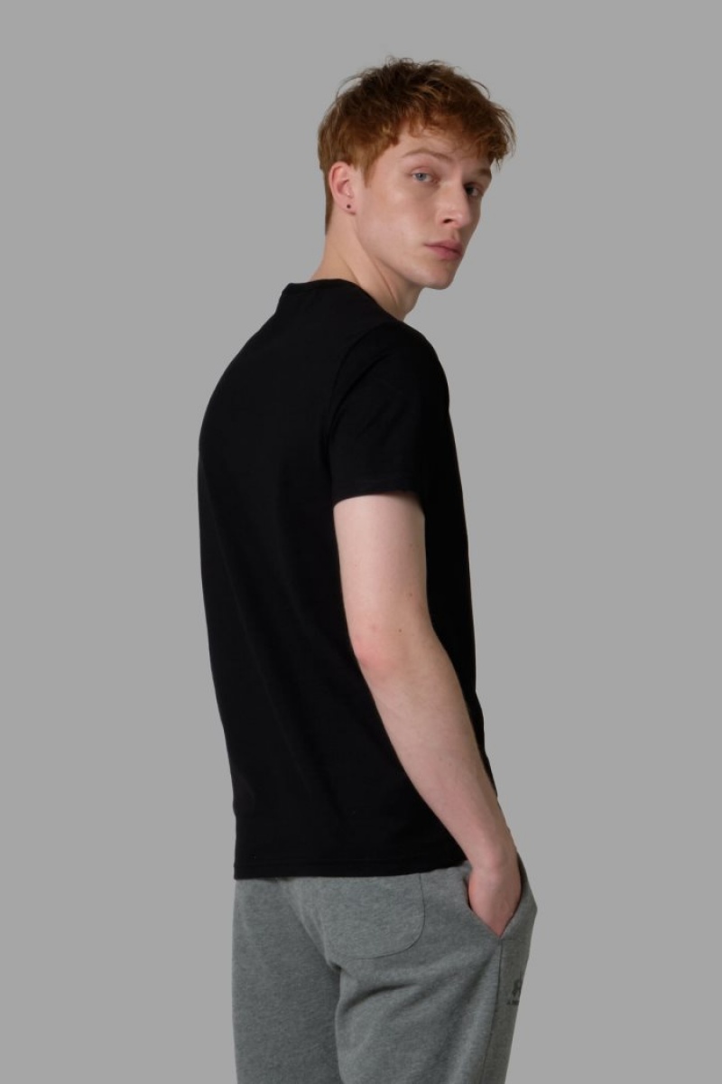 Black La Martina Regular-fit Men T Shirts USA | QVU-1955