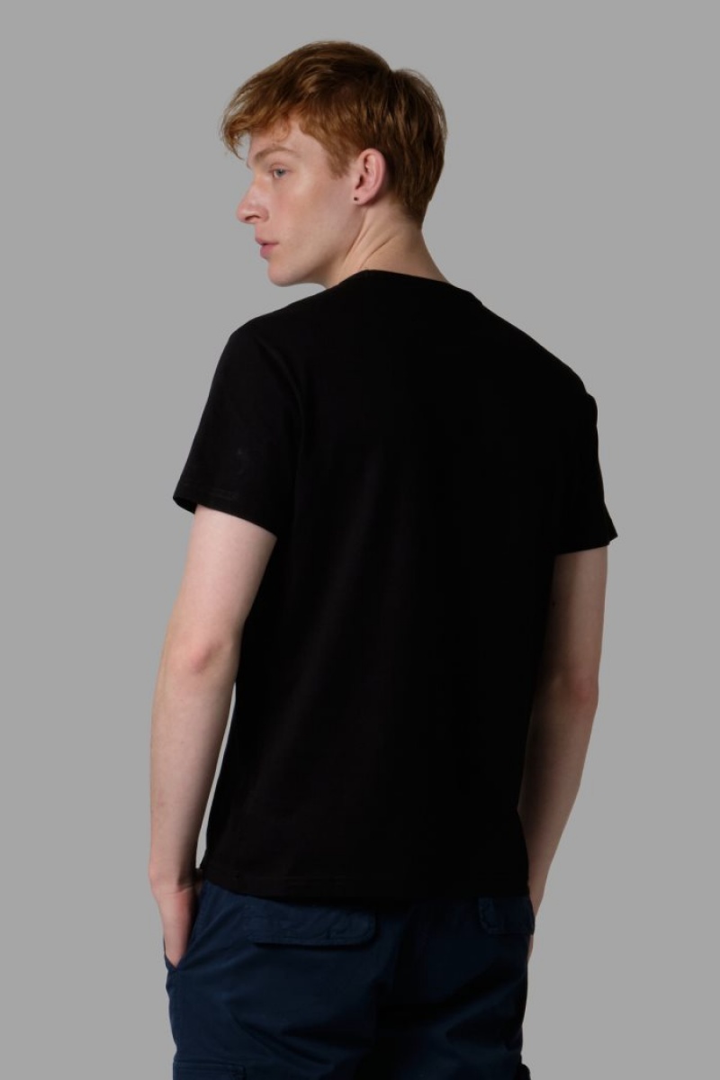 Black La Martina Regular-fit Men T Shirts USA | AXW-6200