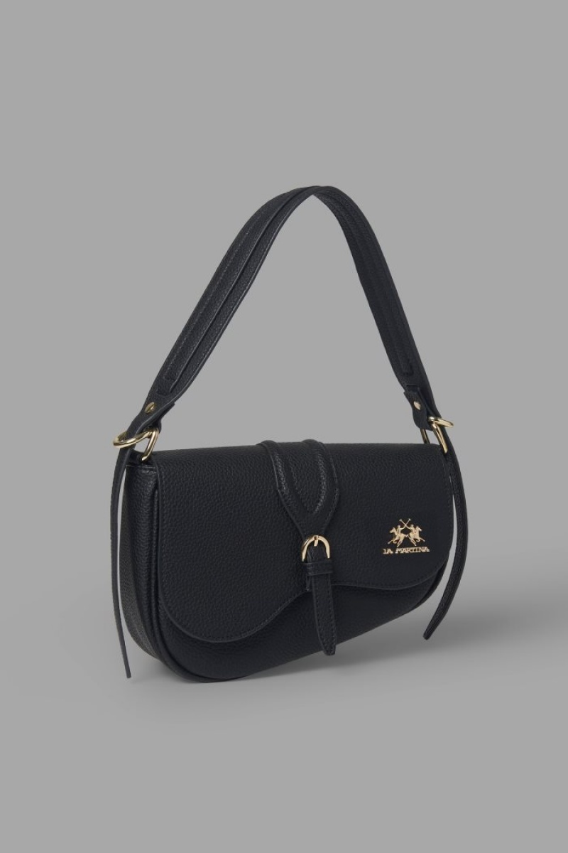 Black La Martina Saddle Women Bags USA | ERN-3239