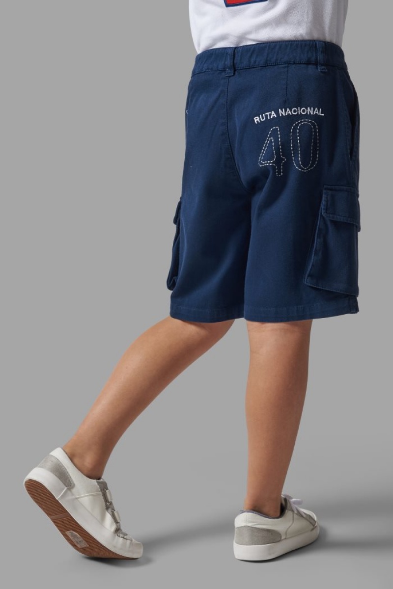 Blue La Martina Brushed Cotton Kids Bermuda Shorts USA | XWE-2950