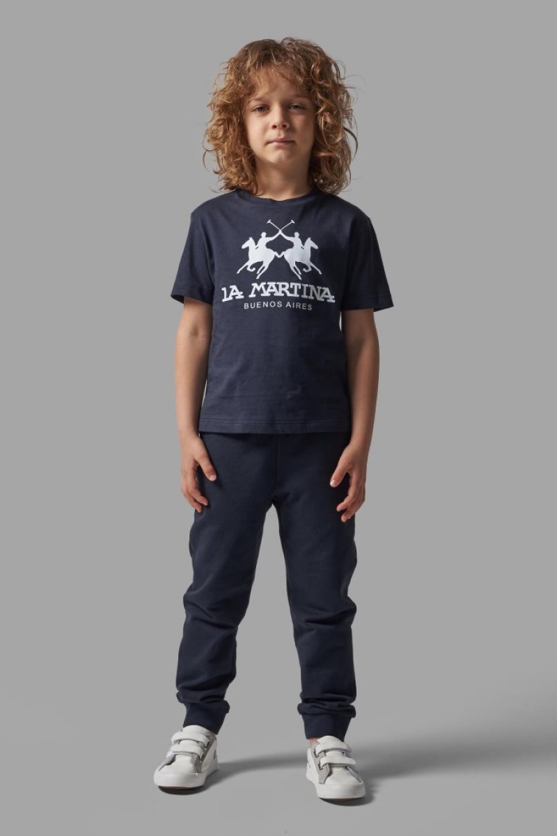 Blue La Martina Classic Cotton Kids T Shirts USA | GDM-7692