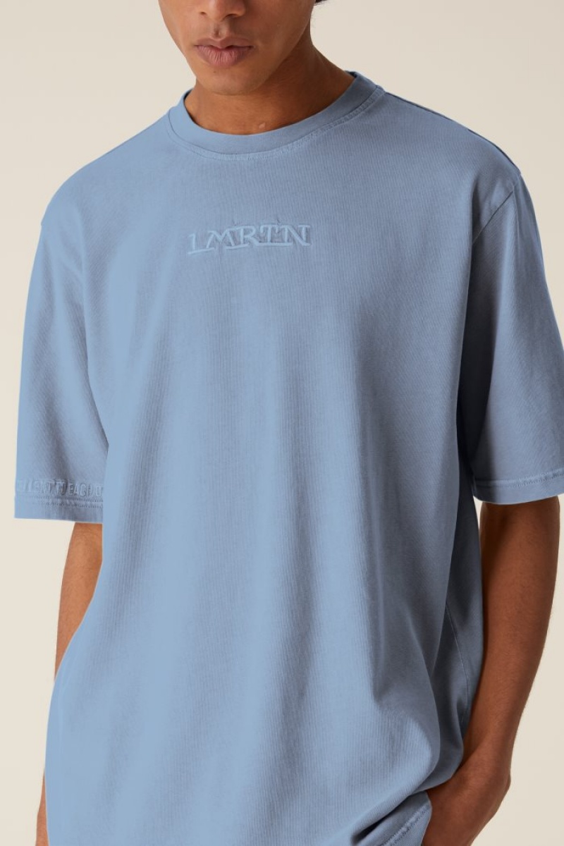 Blue La Martina LMRTN Basic T Shirts USA | SXK-0677