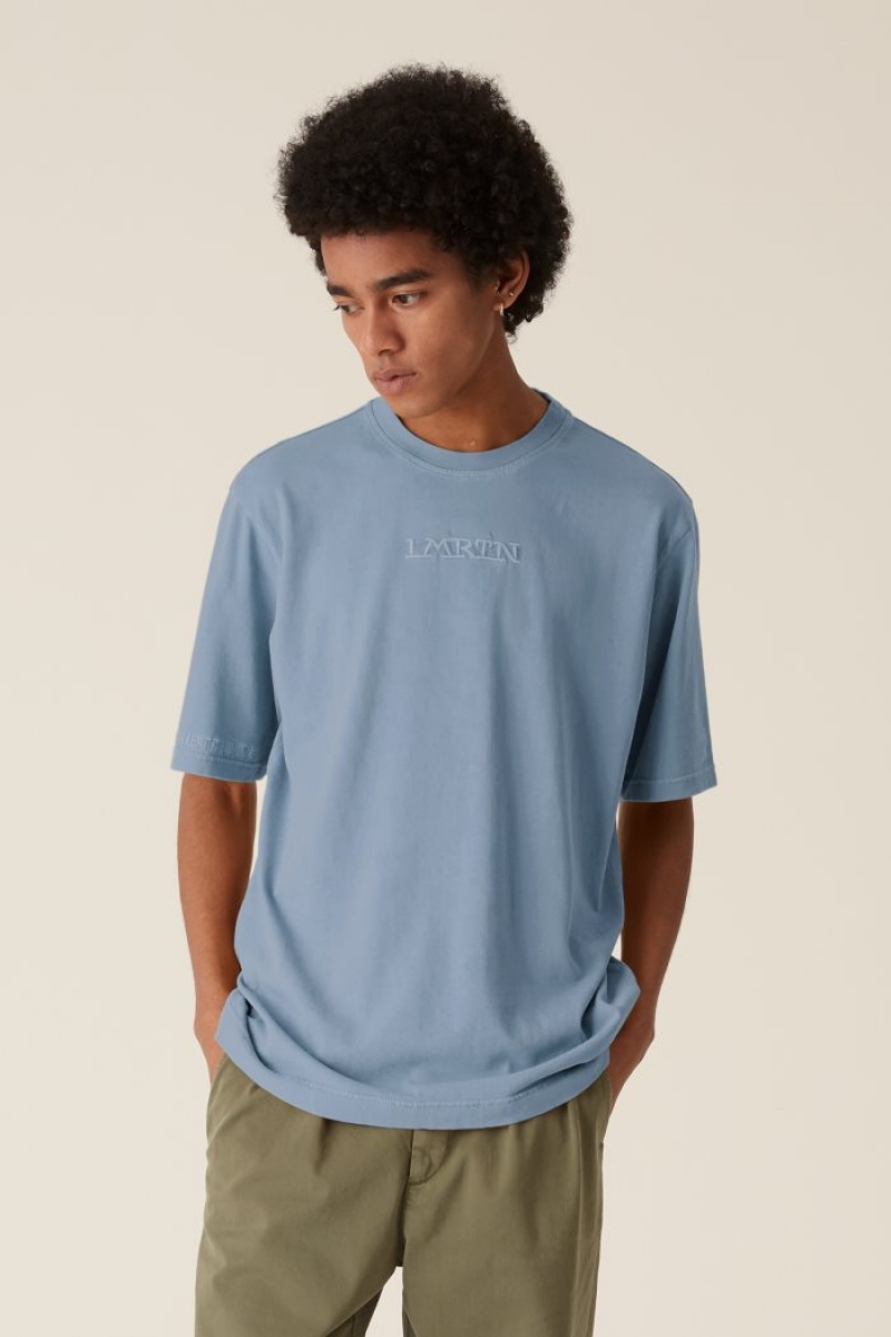 Blue La Martina LMRTN Basic T Shirts USA | SXK-0677