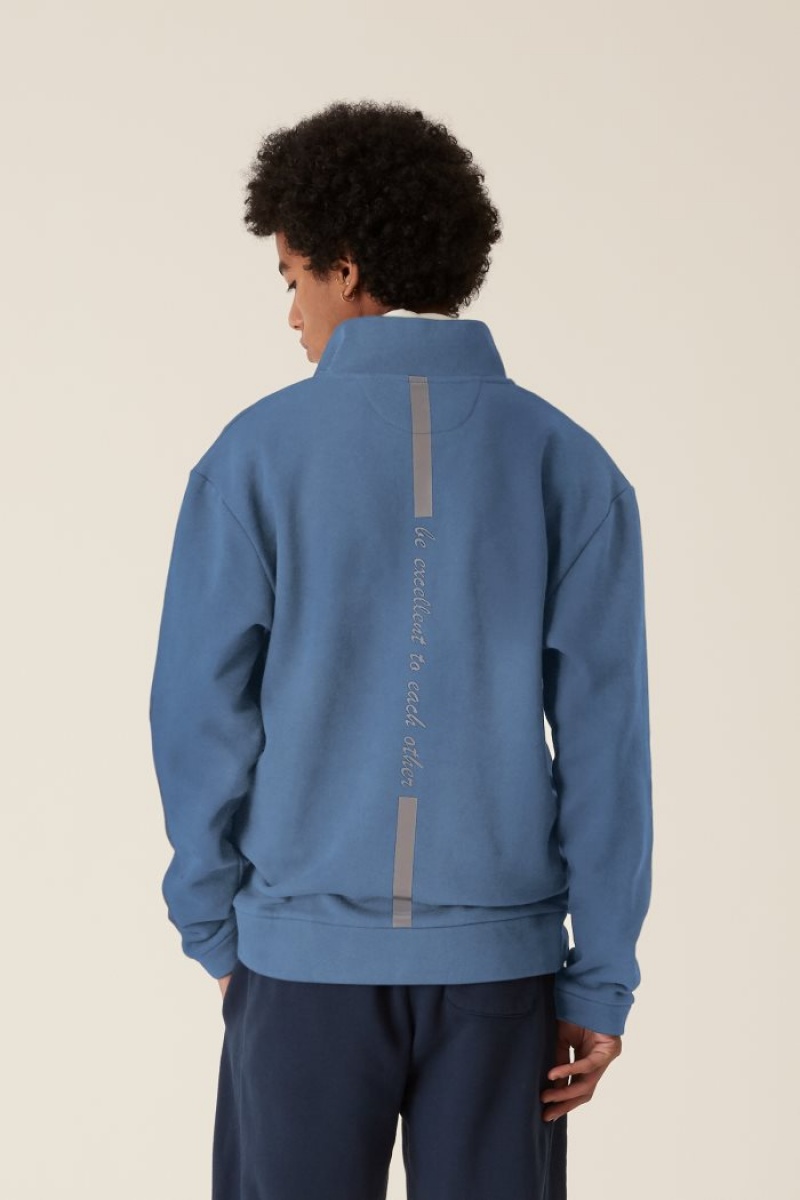 Blue La Martina LMRTN High-neck Sweatshirt USA | TDF-8407