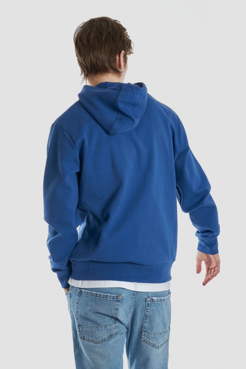 Blue La Martina Regular-fit Brushed Cotton Men Sweatshirt USA | UGQ-1375