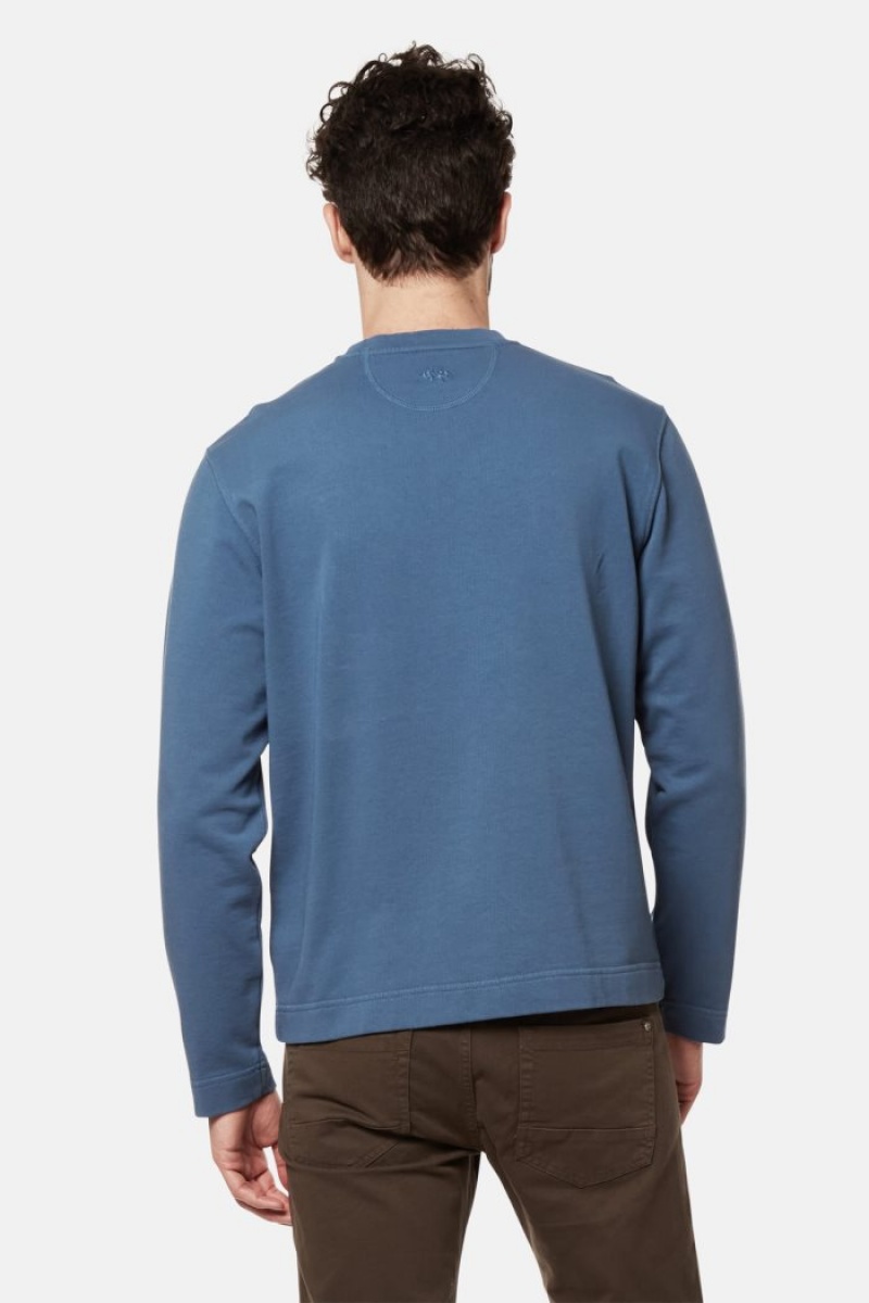 Blue La Martina Regular-fit Brushed Cotton Men Sweatshirt USA | IIM-3575