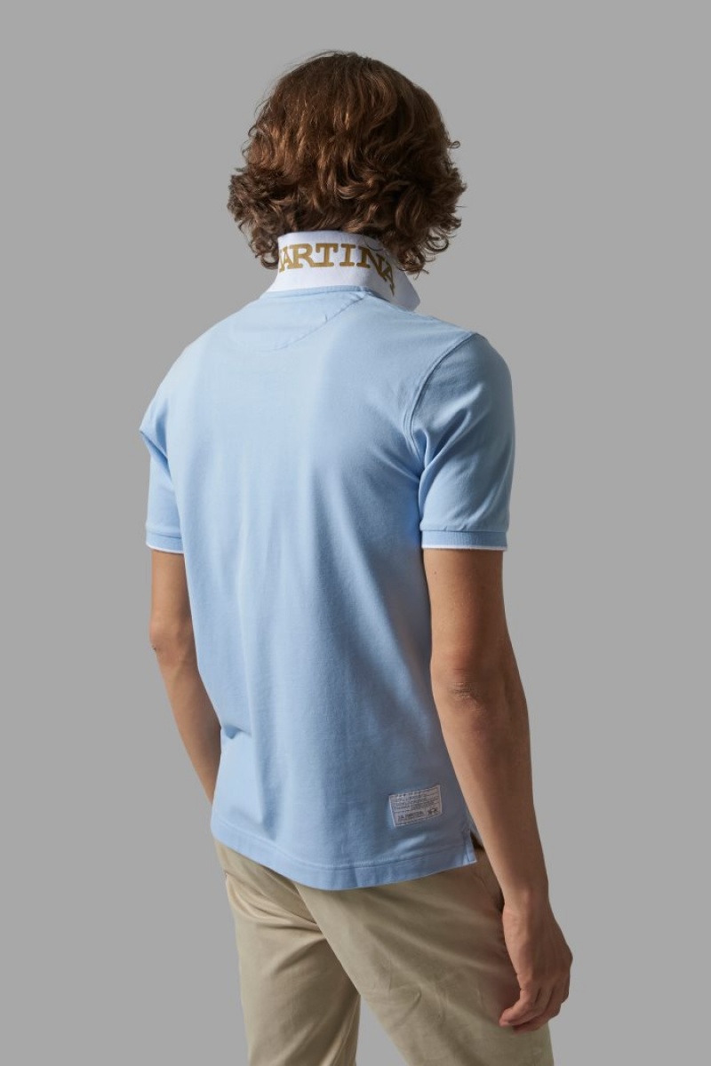 Blue La Martina Regular-fit Men Polo Shirt USA | DKB-7640