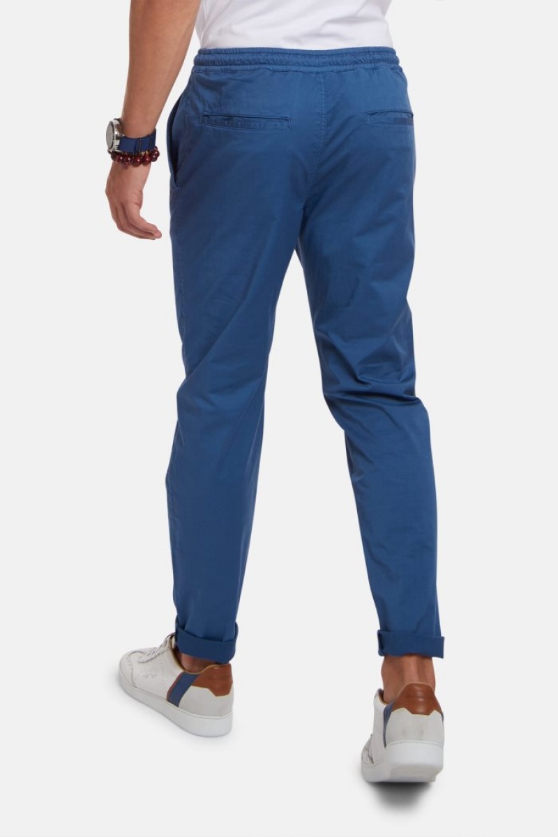 Blue La Martina Regular-fit Stretch Cotton Men Chino Pants USA | WQJ-9408