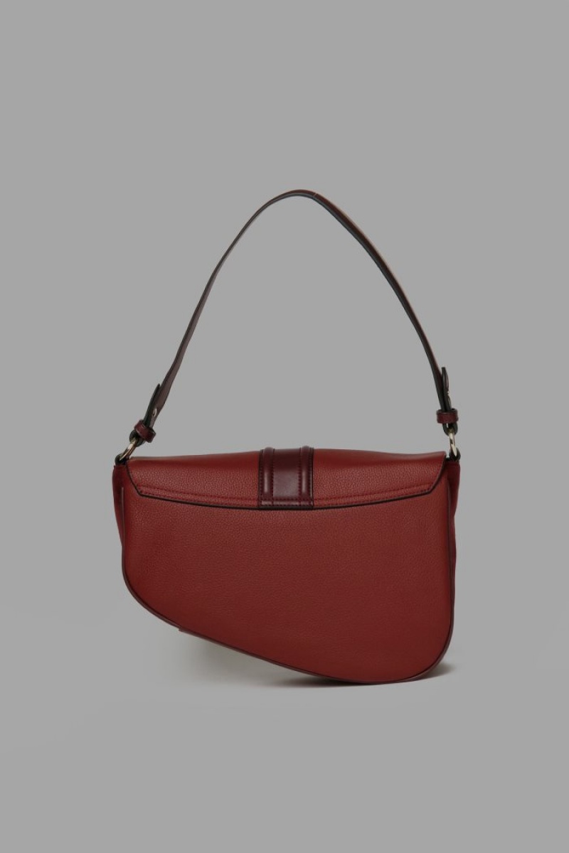 Burgundy La Martina Leather Women Bags USA | ZCE-0260