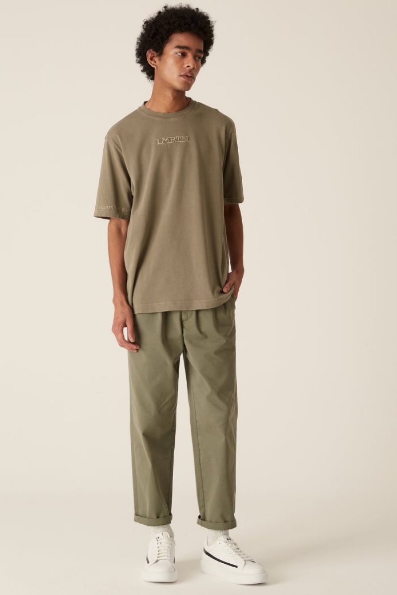 Deep Green La Martina LMRTN Basic T Shirts USA | VAN-4122