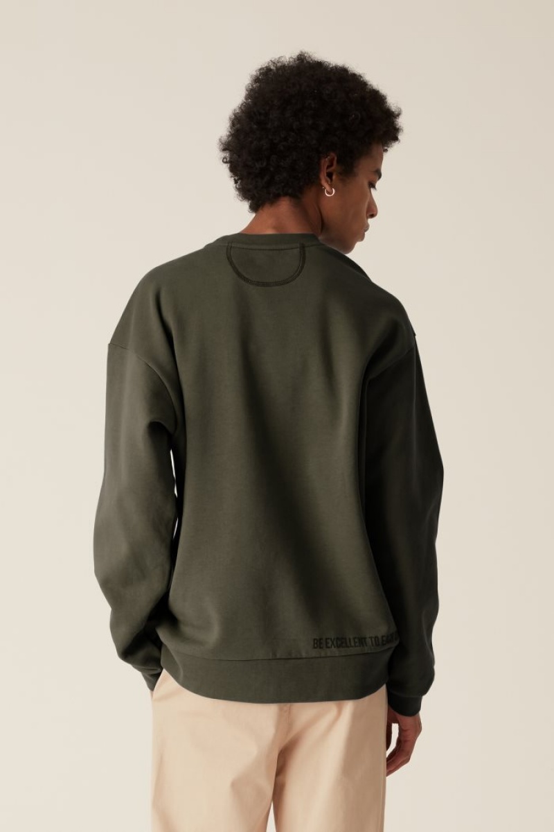 Deep Green La Martina LMRTN Crew-neck Sweatshirt USA | PYF-2843