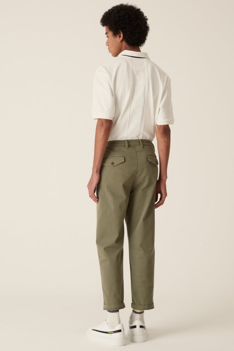 Deep Green La Martina Stretch Cotton Chino Pants USA | PAL-7326