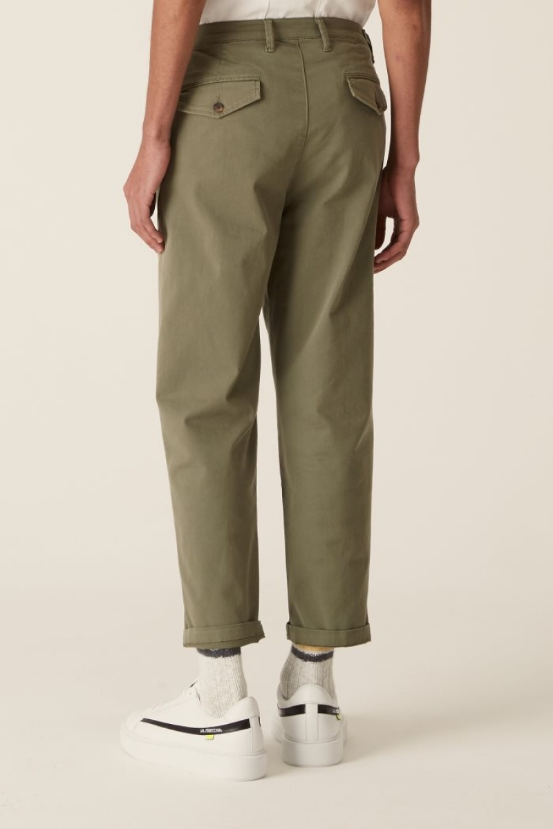 Deep Green La Martina Stretch Cotton Chino Pants USA | PAL-7326