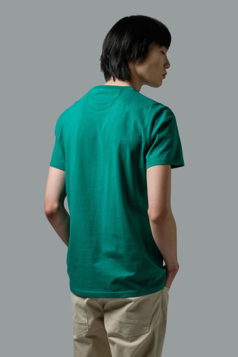 Green La Martina Regular-fit Cotton Men T Shirts USA | OJX-7059